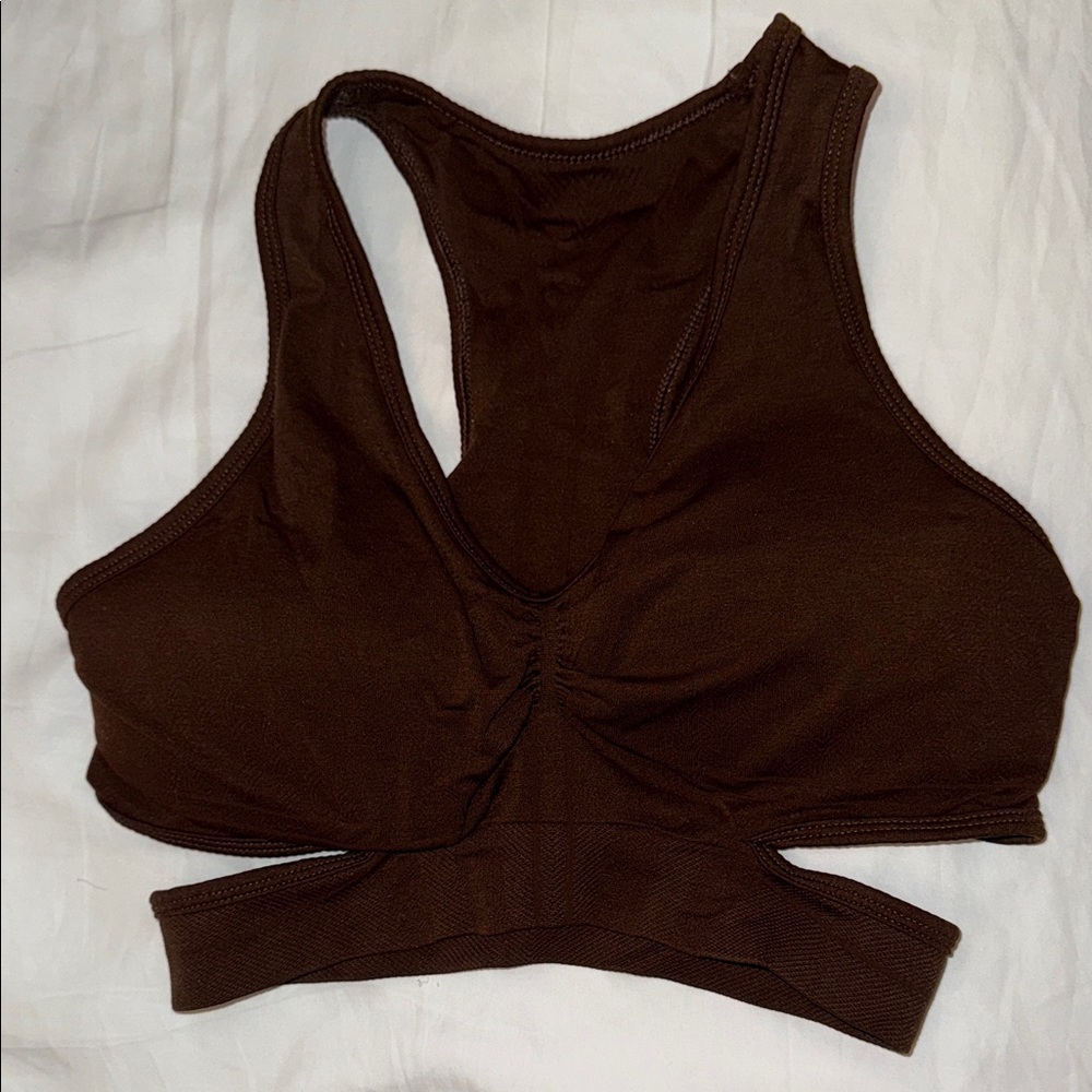 Alphalete Brown Racerback Sports Bra